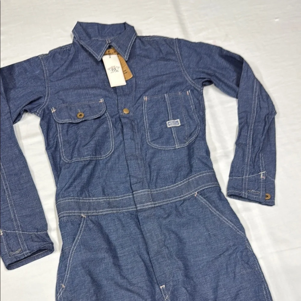 Ralph Lauren Double RL Blue Workwear Jumpsuit/overall 100% cotton made in Tunis - Picture 2 of 16